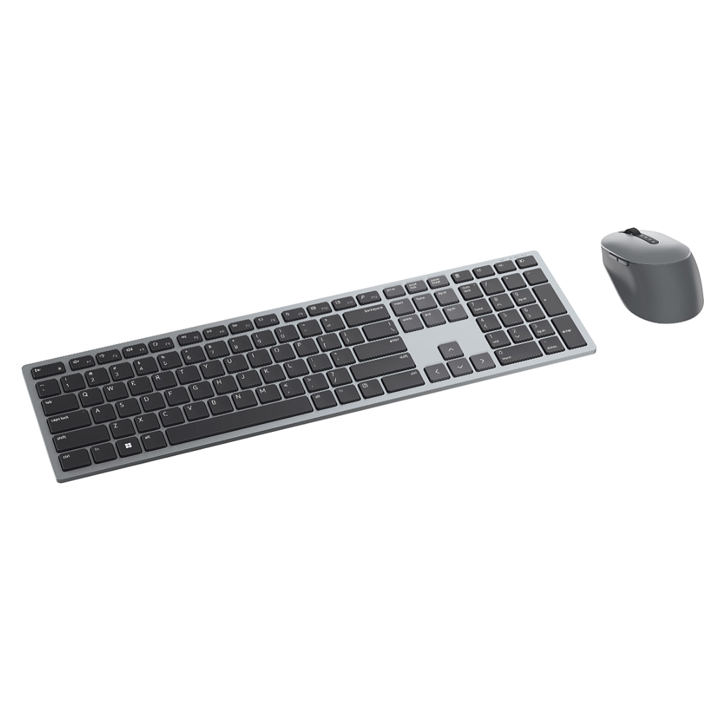 Kit de Teclado y Ratón (Mouse) Premier KM7321W, Color Gris Titán, USB, Inalámbrico Bluetooth/RF, Mouse Óptico, 4000 dpi, 7 Botones, DELL 580-AJIX