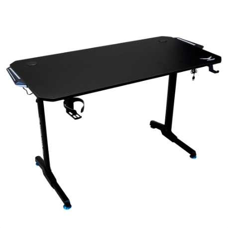 Escritorio Gamer NACEB, Iluminado LED, Metal/Fibra de Carbono, 130x60x75, Color Negro, NACEB NA-0628 