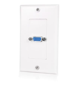 Tapa (FACEPLATE) de Pared C/Conector 1 x VGA (H - H), Color Blanco, STARTECH VGAPLATE