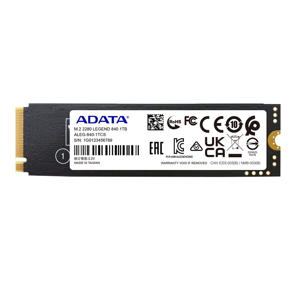 Unidad de Estado Sólido (SSD) Legend 800 de 1TB, M.2 NVMe PCIe 4.0, ADATA ALEG-800-1000GCS
