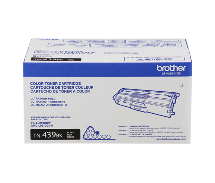 Cartucho de Tóner Original, Alto Rendimiento Aprox. 9,000 Páginas, Color Negro, BROTHER TN439BK