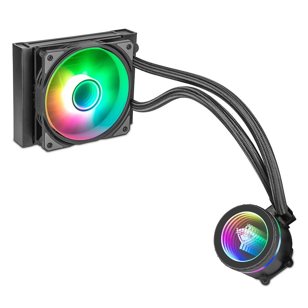 Sistema de Enfriamiento Líquido para CPU, Yeyian VATN Series, 120mm, ARGB, Soporta LGA115X/1700/2011/2011, AM5, FM1 y FM2, Color Negro, QIAN YTS-120SL-01