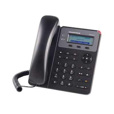 Teléfono IP Básico, 2 Líneas, 1 Cuentas SIP, 3 Teclas de Función Programables, Conferencia de 3 Vías, Fuente de Alimentación Incluida, No Soporta PoE, GRANDSTREAM GXP1610
