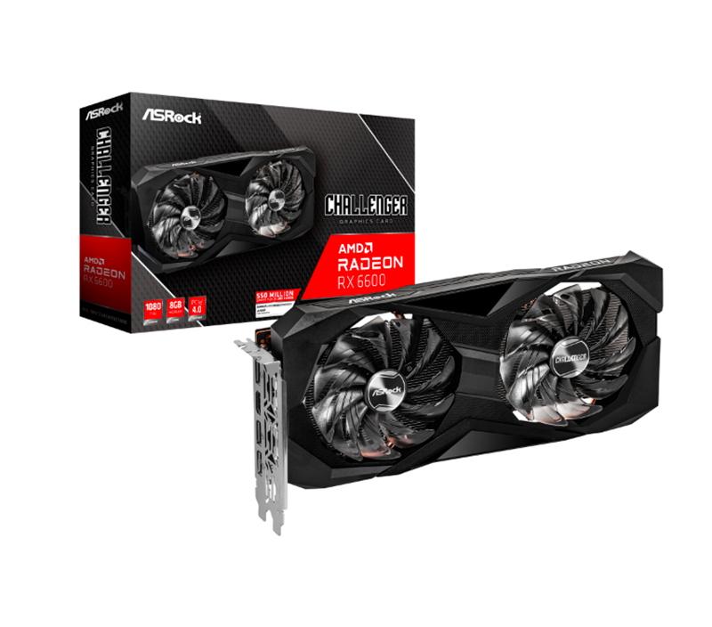 Tarjeta de Video AMD Challenger Radeon RX6600, Dual Fan, 8GB GDDR6, 1xHDMI, 3xDP, PCI Exp x16 4.0, 192 Bit, ASROCK RX6600 CLD 8G
