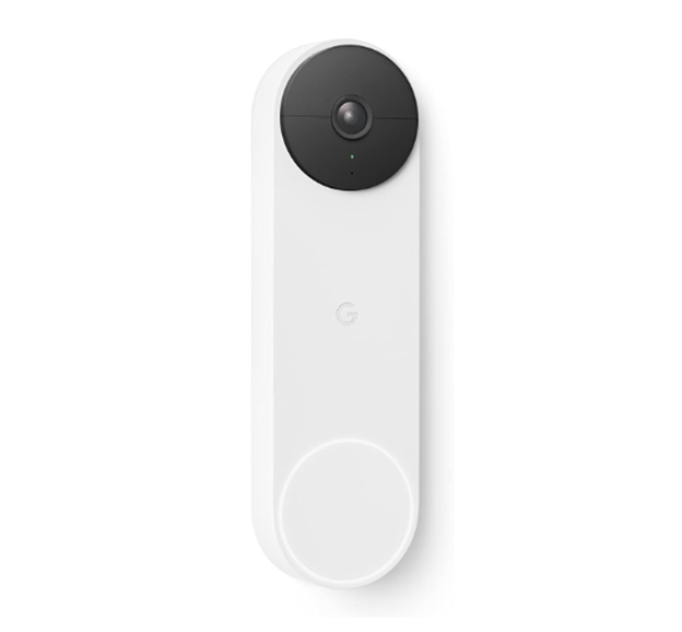 Timbre Inteligente NEST Doorbell, con Cámara, Wi-Fi, Batería, Color Blanco, GOOGLE GA01318-MX