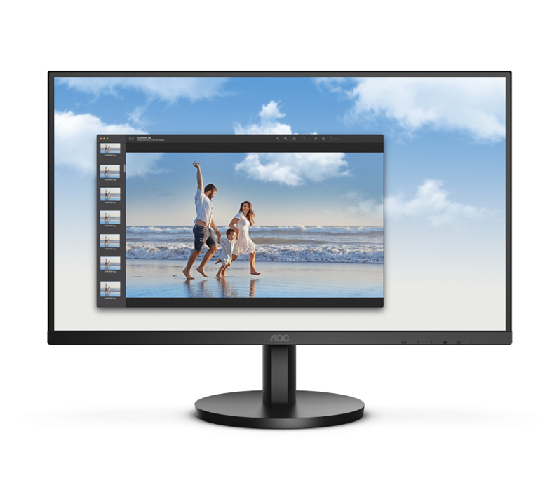 Monitor LED de 21.5", Resolución 1920 x 1080 (Full HD 1080p), 4 ms, 75Hz, HDMI/VGA, Color Negro, AOC 22B3HM