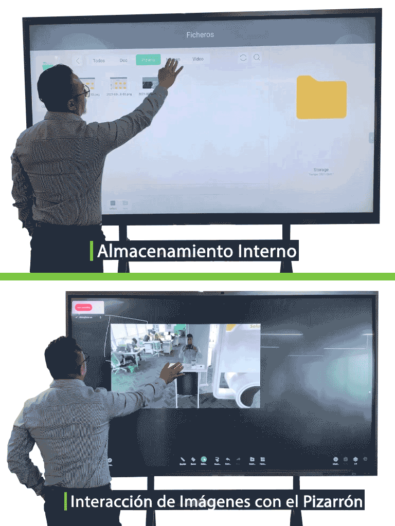 Pantalla Digital Interactiva, 86”, 4K UHD, Android 8.0, Bisel Delgado, 3xHDMI(4K 30Hz), 1xHDMI(4K 60Hz), 1xUSB 2.0, 3xUSB 3.0, 1xRJ485, 1xRS232, WIFI, Cámara Integrada 13MP, Brillo 350nits, ZKTECO ZK-IWB86B