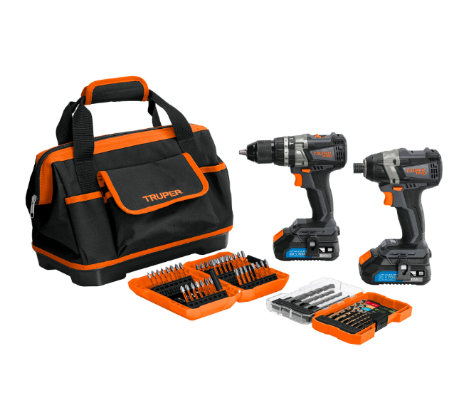 Combo Rotomartillo y Destornillador Inalámbrico 20V, sin Carbones, TRUPER MAXCOM-20
