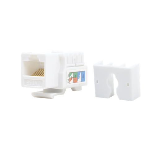 Módulo Jack Keystone Cat5e, con Terminación 110 (Punchdown) para Faceplate, Color Blanco, LINKEDPRO LP-KJ-505-WH