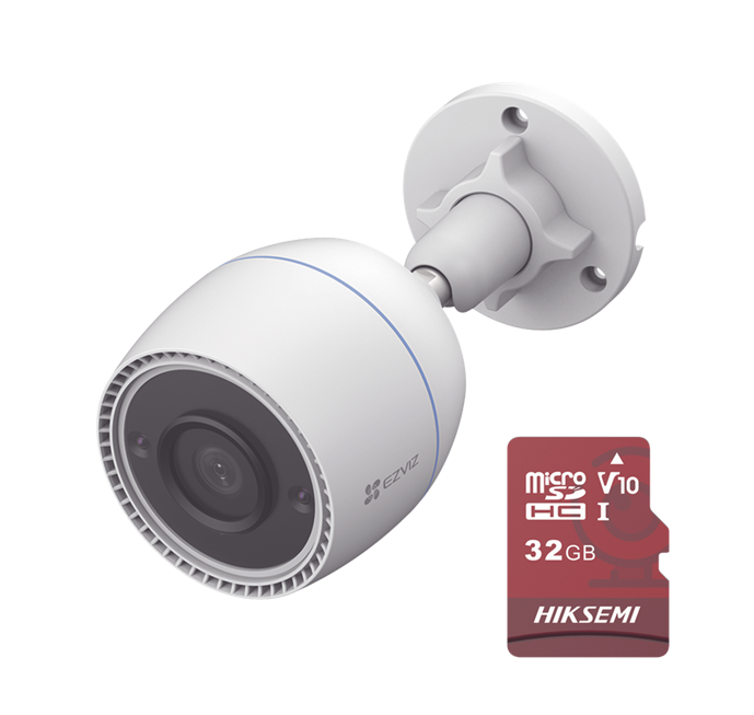 Kit de Cámara Wifi y Memoria MicroSD, Incluye 1 Pieza CS-CT3N y 1 Pieza HS-TF-L2/32G/P, Detección de Movimiento, Micrófono Integrado, EZVIZ CS-C3TN/KM 