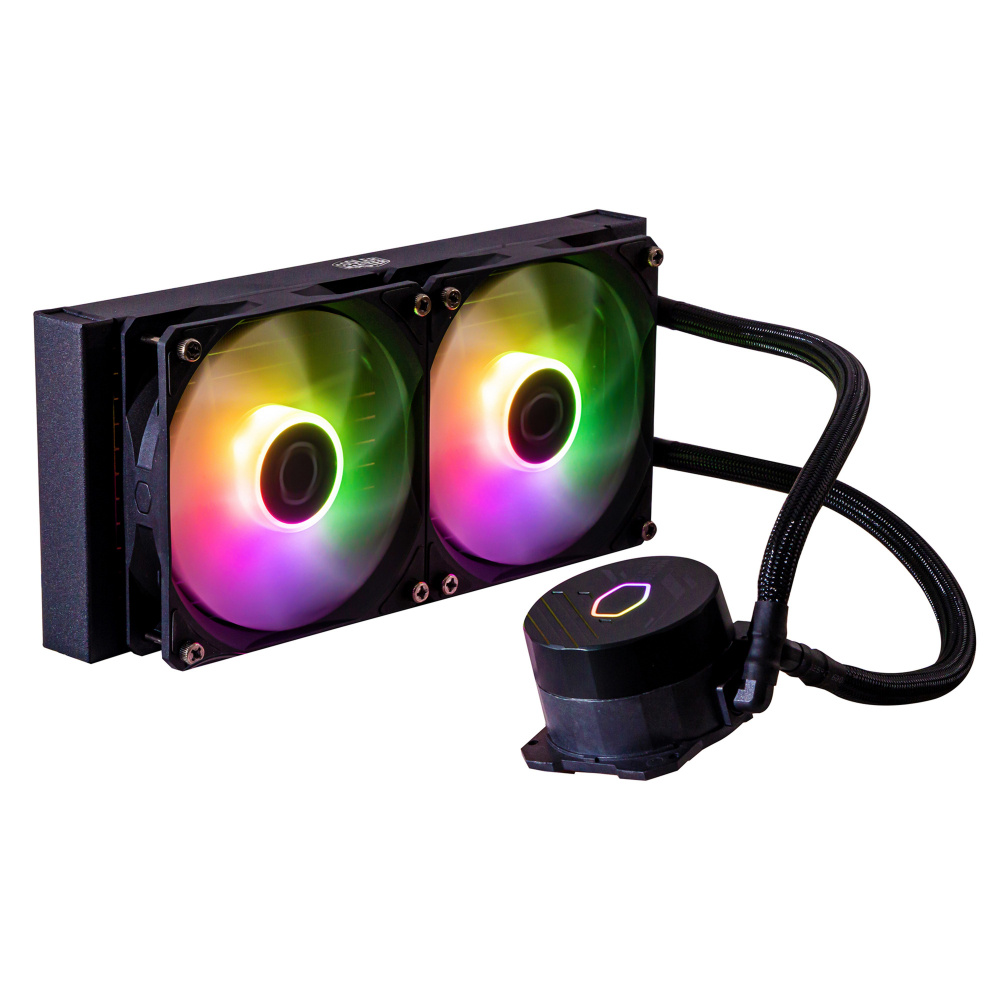 Sistema de Enfriamiento Líquido para CPU, MasterLiquid 240L Core ARGB, 240mm, 2 x 120mm, 650-1750RPM, COOLER MASTER MLW-D24M-A18PZ-R1