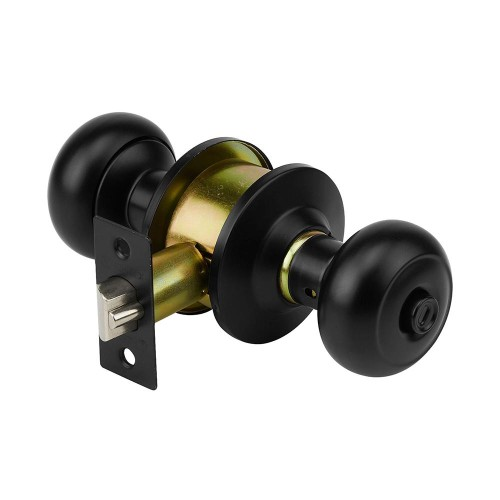 Cerradura Pomo Hermex, Color Negro, Recámara, Cilíndrica, TRUPER CEPO-62R