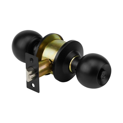 Cerradura Pomo Hermex, Color Negro, Recámara, Cilíndrica, TRUPER CEPO-61R
