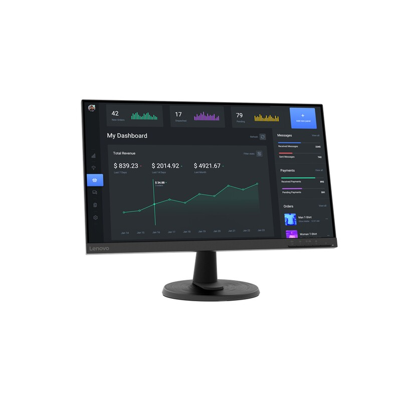 Monitor ThinkVision Modelo C24-40, LED 23.8", Full HD, FreeSync, 75Hz, HDMI, Color Negro, LENOVO 63DCKAR6LA
