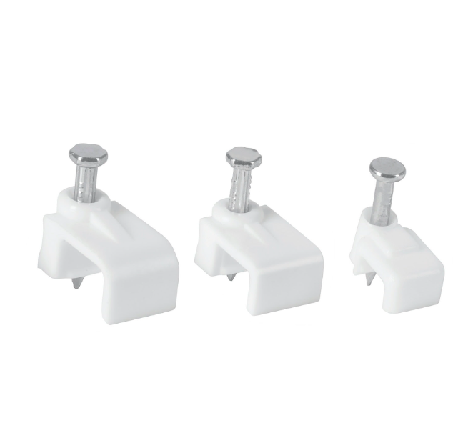 Bolsa con 500 Grapas Volteck, Color Blanco, 3 x 6 mm, para Cable Plano, TRUPER GPL-5BG