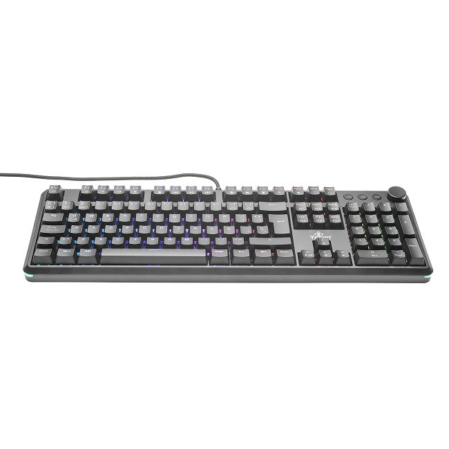 Teclado Gamer Mecánico Yeyian Asward Serie 3000, RGB, Alámbrico, USB, Color Negro, Distribución Español, Switch Blue, QIAN YTM-28208B