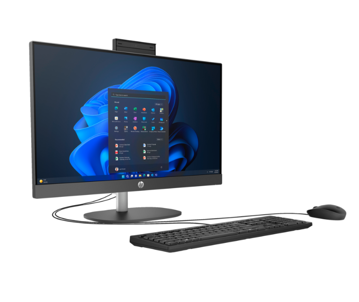 Computadora de Escritorio (Desktop) All in One ProOne 245 G10, AMD Ryzen 5 7520U, RAM 8GB DDR5, SSD 256GB, 23.8" LED, Video Radeon 610M, Win 11 Pro, HP 9P4K9LA#ABM