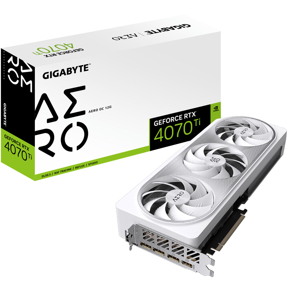 Tarjeta de Video NVIDIA GeForce RTX 4070 Ti AERO OC, 12GB GDDR6X, 2xHDMI, 2xDP, PCI Exp 4.0, GIGABYTE GV-N407TAERO OCV2-12GD
