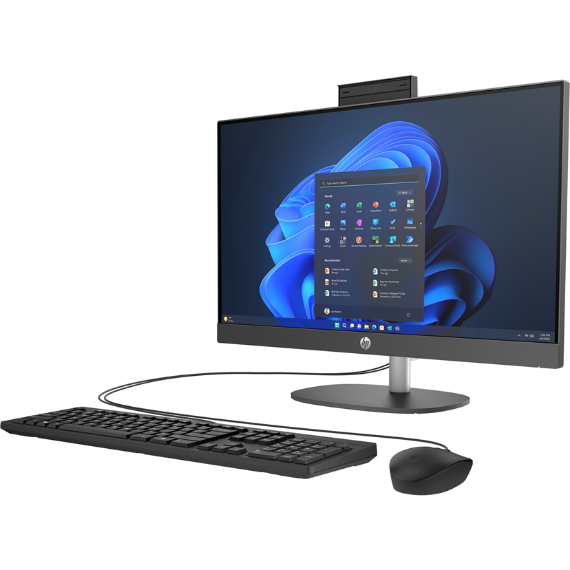 Computadora de Escritorio (Desktop) All in One ProOne 245 G10, AMD Ryzen 3 7320U, RAM 8GB DDR5, SSD 256GB, 23.8" LED, Video Radeon Graphics, Win 11 Home, HP 9P7K5LA#ABM