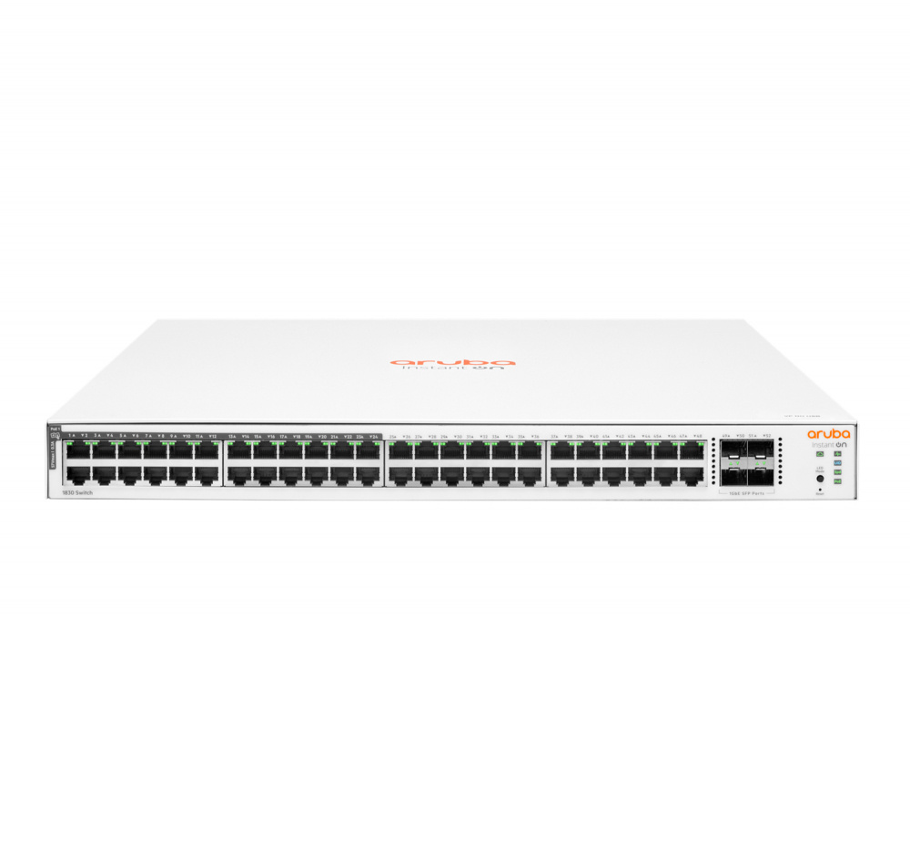 Switch Aruba Gigabit Ethernet Instant On 1830, 48 Puertos 10/100/1000 Mbps (24 Puertos PoE) + 4 Puertos SFP, 104 Gbit/s, 16.000 Entradas, Administrable, HPE JL815A