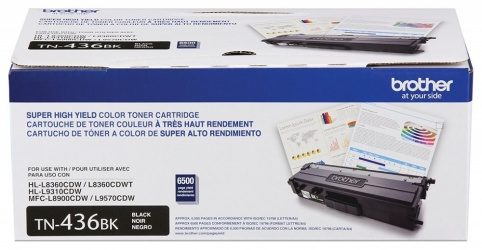 Cartucho de Tóner Original Modelo TN436, Color Negro, Rendimiento Aprox. 6,500 Páginas, BROTHER TN436BK