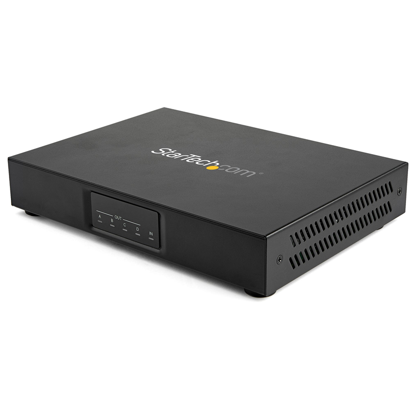 Controlador HDMI de Video Wall 2x2, Entrada de Video HDMI 2.0 4K 60Hz a 4 Salidas 1080p, Splitter Regulador de Video Wall Multipantallas, Controlador de Ethernet y RS-232, STARTECH ST124HDVW
