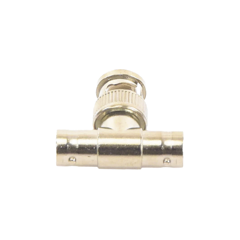Adaptador en T para 75 Ohm de Conector BNC Macho a Doble BNC Hembra, Níquel/ Oro/ Teflón, EPCOM TT-RG-12