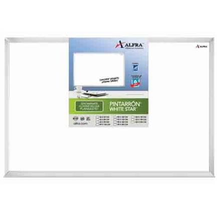 Pintarrón Color Blanco, White Star, Tamaño 180x90 cms, Aluminio Adonizado, ALFRA 3229
