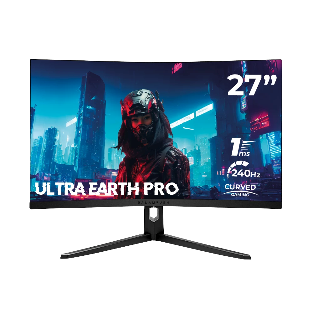 Monitor Gamer Curvo, 27" BALAM RUSH ULTRA EARTH PRO MGP27C, 1ms, 240Hz, 1920x1080 Pixeles, FHD, 2xHDMI / 2xDP, ACTECK BR-938631