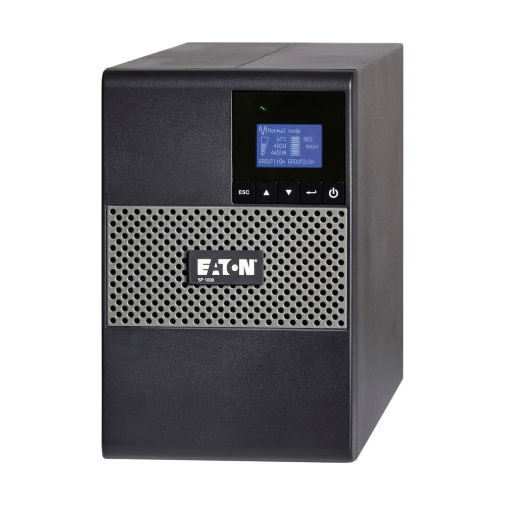 UPS (No Break) Modelo 5P 1000, Capacidad 770W / 1000VA, Entrada 89-151V, Salida 100-125V, 8 Contactos NEMA 5-15R, Color Negro, EATON 5P1000