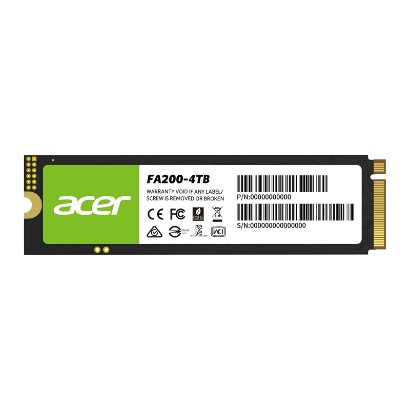 Unidad de Estado Sólido (SSD) FA200 NVMe, 4000GB, PCI Express 4.0, M.2, ACER BL.9BWWA.150