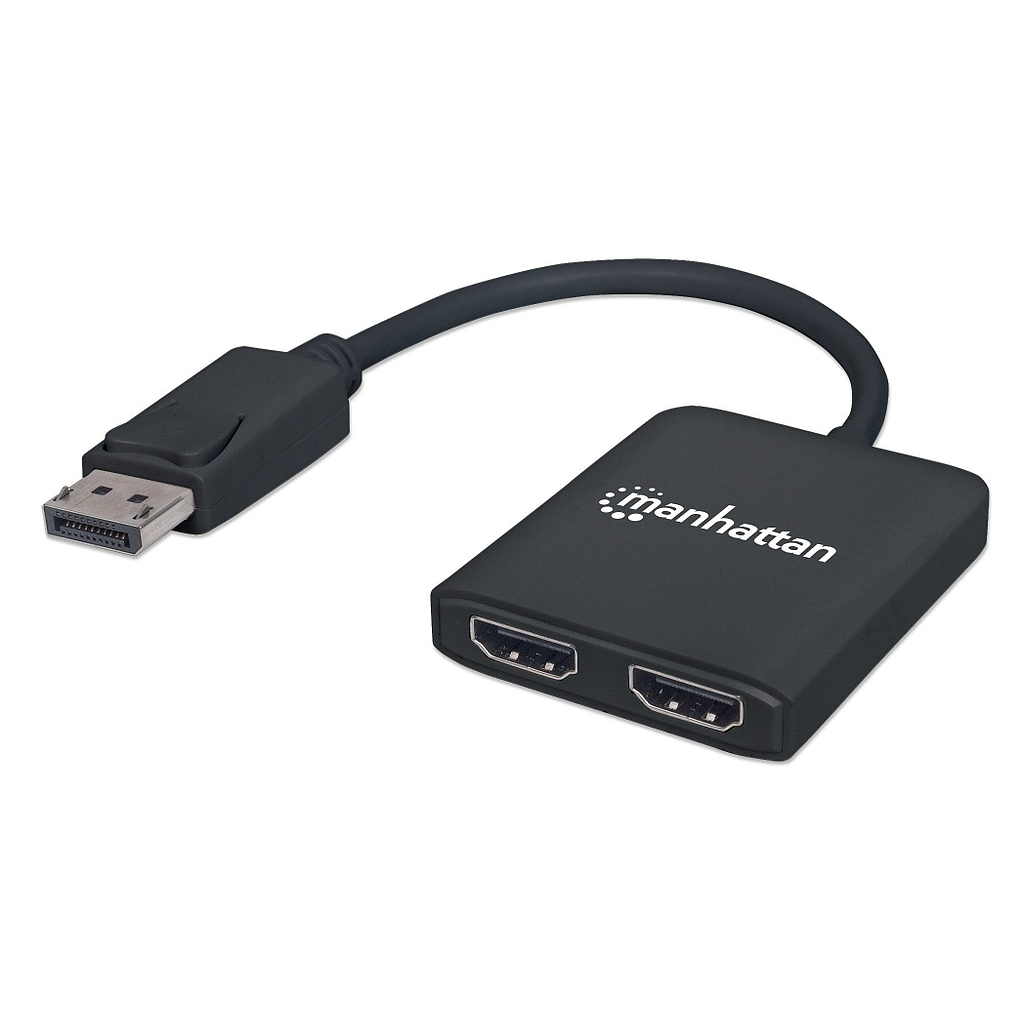 Divisor de Video DisplayPort Macho- 2xHDMI Hembra, MANHATTAN 152716