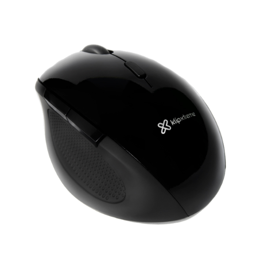 Ratón (Mouse) Óptico Ergonómico Orbix, Inalámbrico, Color Negro, KLIP EXTREME KMW-500BK