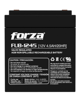 Batería de Reemplazo para UPS 12v, 4500mAh, FORZA FUB-1245