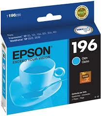 Cartucho de Tinta 196 Color Cian 5ml Rendimiento Aprox. 290 páginas, EPSON T196220-AL