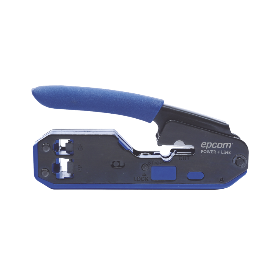 Pinza SLIM para Corte y Terminado de Plugs RJ45/RJ11, Acero al Carbón y Mango Ergonómico, EPCOM EP668