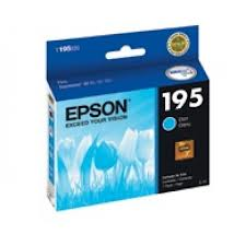 Cartucho de Tinta Original T195, Color Cian, Rendimiento Aprox. 210 Paginas, EPSON T195220-AL