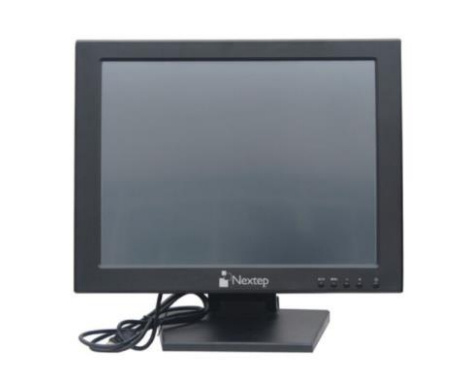 Monitor Touch LCD 15" para Punto de Venta, Resolución 1024 x 768, 1xVGA / 1xUSB, Color Negro, NEXTEP NE-520