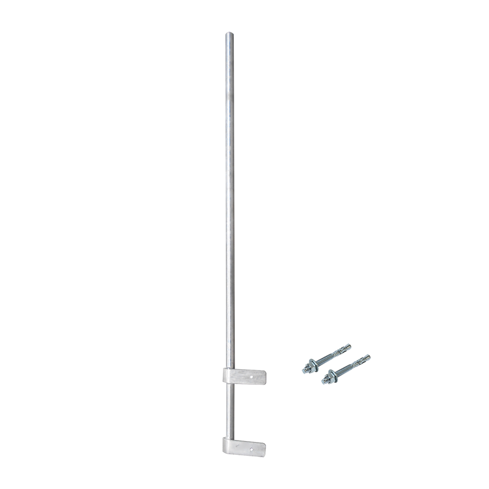 Mástil Liviano de Pared de 1.5 m (Diam. 1-1/4"), con Cejas de Fijación Soldadas (No se Gira), Incluye Taquetes para Instalación, SYSCOM TOWERS SMRP-150-CF 