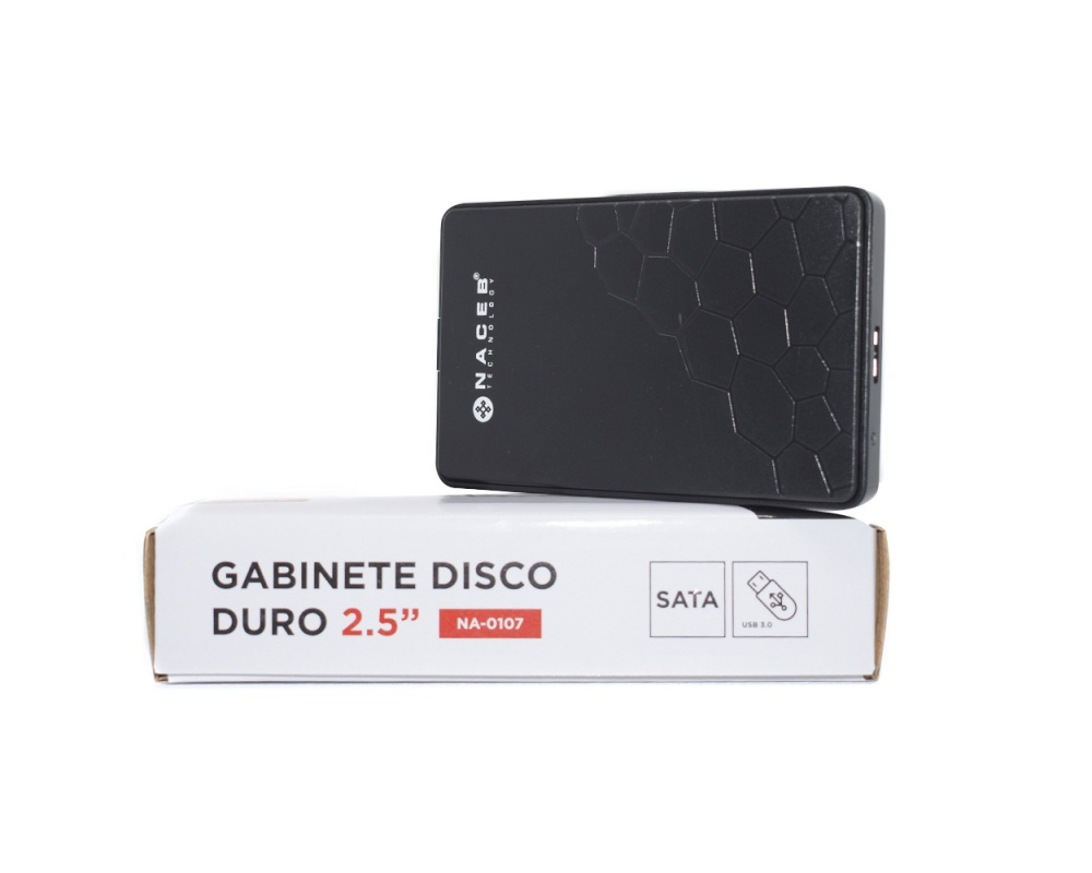 Gabinete / Carcasa para Disco Duro SATA 2.5", USB 2.0/3.0, Color Negro, NACEB NA-0107