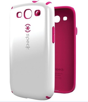 Funda Speck CandyShell para Samsung Galaxy S III - Blanco - Rosa Raspberry / 875912026321