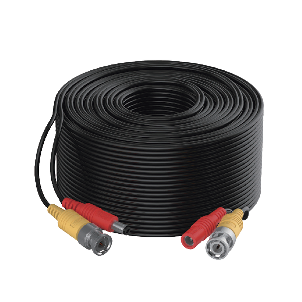 Cable Coaxial Siamés (Mini RG59) + Alimentación, 20 Metros, CCA, Soporta 1080p (2 MP) hasta 4K (8 MP), Uso Interior y Exterior, HIKVISION DS-1LH1S2C-20