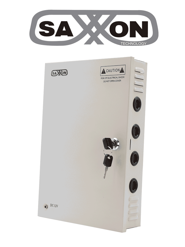 Fuente de Poder Profesional 12 VCD, 20 Amperes, 18 Canales, 1.1 Amperes/Canal, Protección contra Sobrecargas, LED Indicador de Funcionamiento, SAXXON SX-20A-18CH