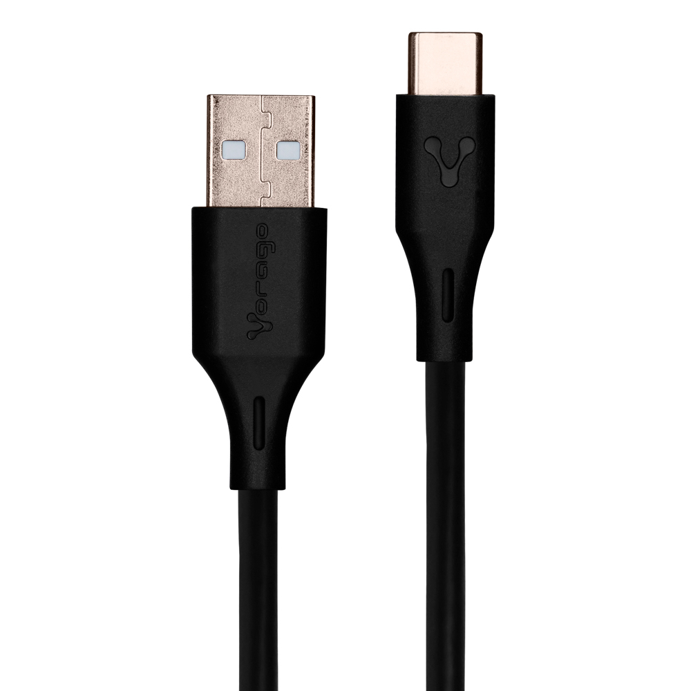 Cable de Datos USB-C a USB (M-M), Color Negro, Longitud 1.0 Metro, VORAGO CAB-C01B