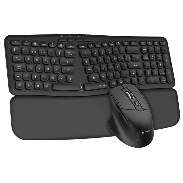Kit de Teclado y Ratón (Mouse) Creator Ultra Confort MK652, RF Inalámbricos, USB, Color Negro, ACTECK AC-939867
