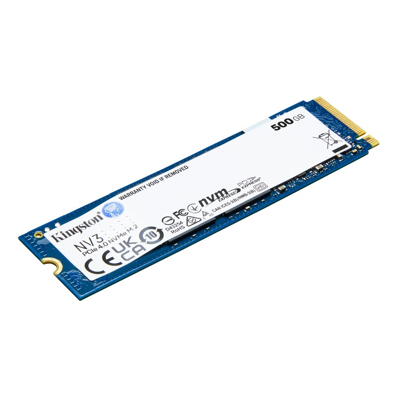 Unidad de Estado Sólido (SSD), Capacidad 500 GB, SNV3S NVMe PCI Express 4.0 M.2, KINGSTON SNV3S/500G