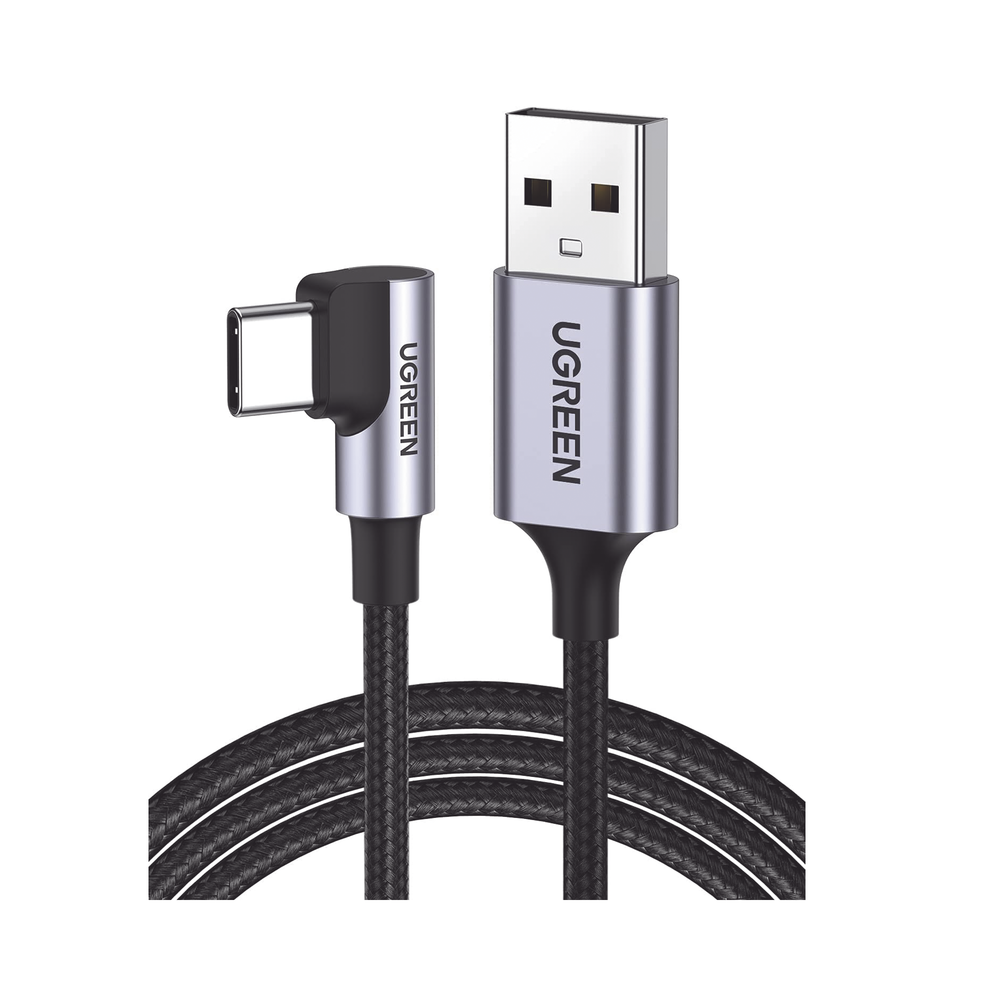 Cable USB A a USB Tipo C 3.0, Macho a Macho, 1 Metro, Angulo Recto de 90°, Carga Rápida de Hasta 60w, Caja de Aluminio, UGREEN 50941