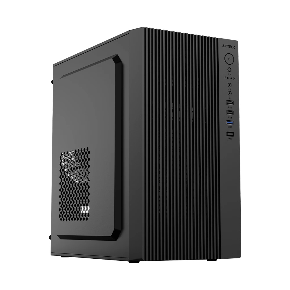 Gabinete Micro-ATX/Mini-ITX, Modelo Zenith GI656, Fuente de Poder 500W, Color Negro, ACTECK AC-939263