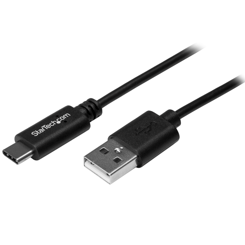 Cable de Carga y Sincronización, USB-A a USB-C Macho-Macho, Longitud 50cm, Color Negro, Certificado USB-IF, STARTECH USB2AC50CM