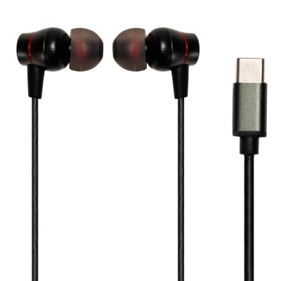 Audífonos, Conexión USB-C, Micrófono Integrado, Control de Audio, Color Negro, Longitud Cable 1.2 Metros, NACEB NA-0321
